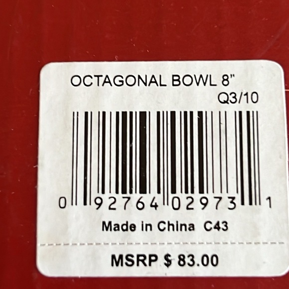 Spode Christmas Tree 8” Octagonal Bowl - NIB NWT - Picture 5 of 5